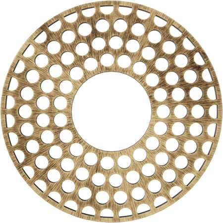 Fink Architectural Grade PVC Pierced Ceiling Medallion, Antiqued Brass, 16OD X 5 3/4ID X 1/2P